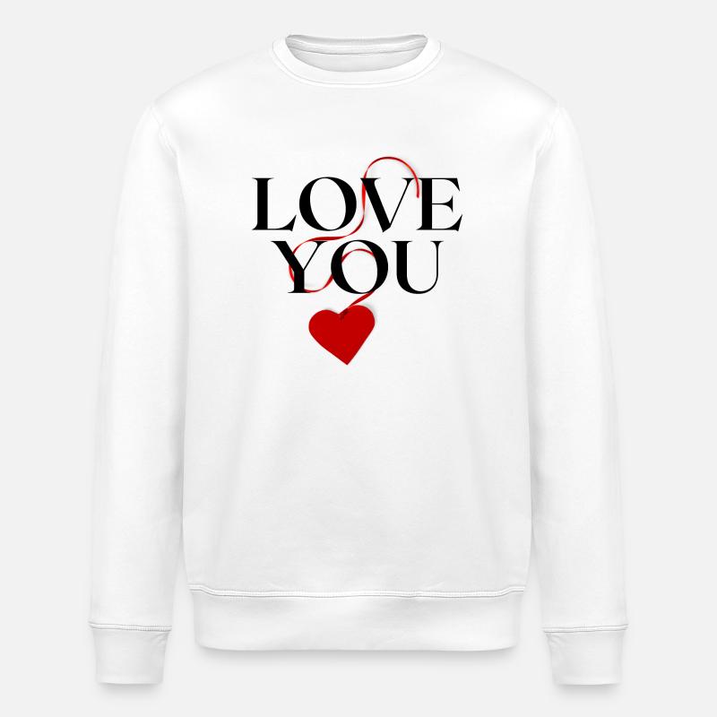 Je t’aime - Sweat bio ROLLER Stanley/Stella Unisexe - blanc