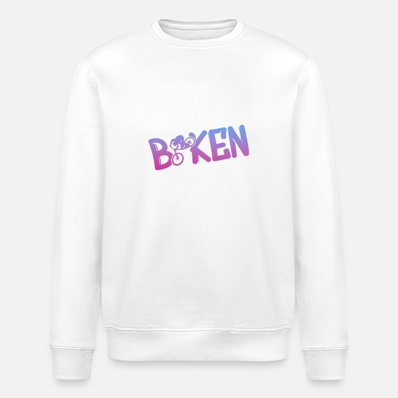 Biken Downhill - Stanley/Stella Unisex Bio-Sweatshirt ROLLER - Weiß