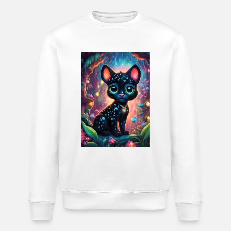 Une mignonne petite panthère chibi - Sweat bio ROLLER Stanley/Stella Unisexe - blanc