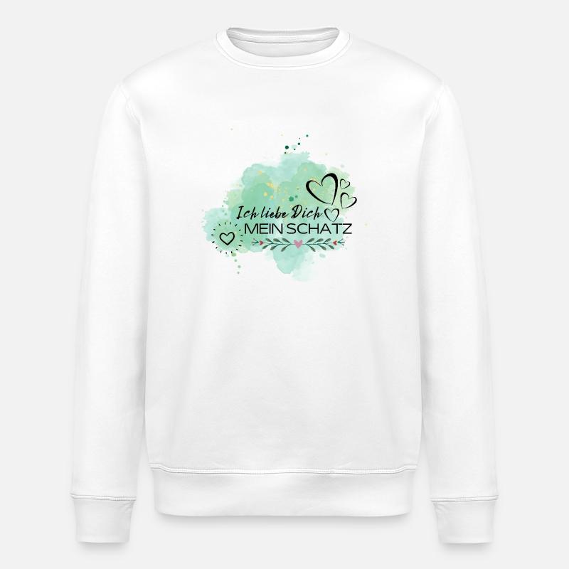 Je t’aime - Sweat bio ROLLER Stanley/Stella Unisexe - blanc