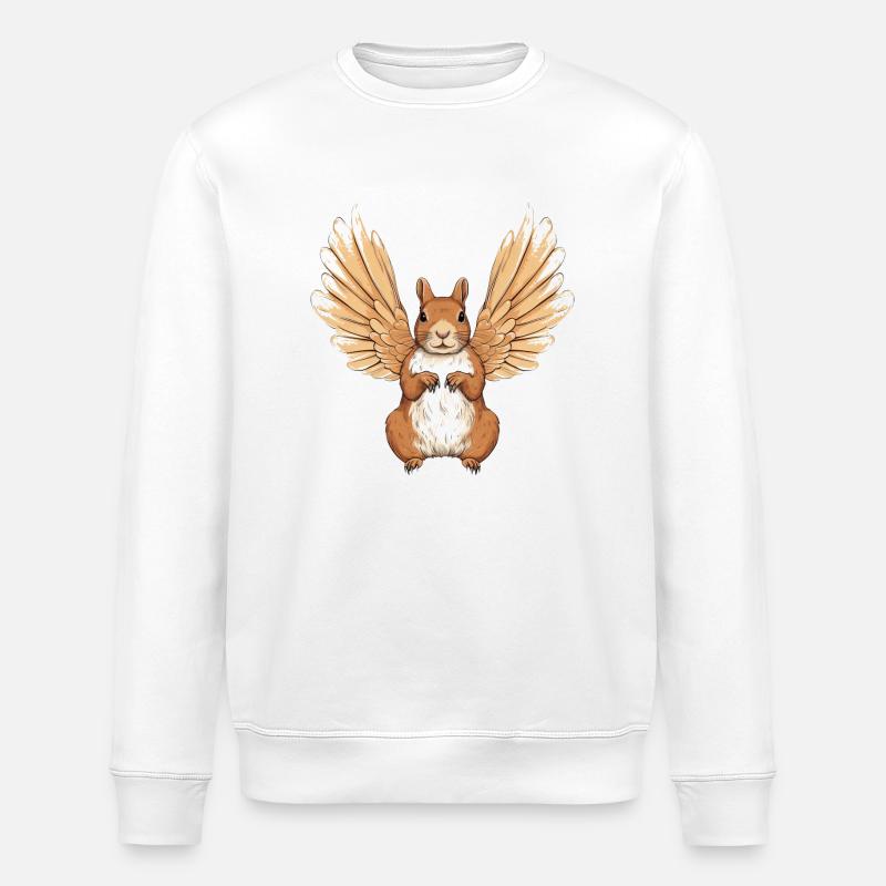 Cute bunny angel design - Stanley/Stella ROLLER Unisex Organic Sweatshirt - white