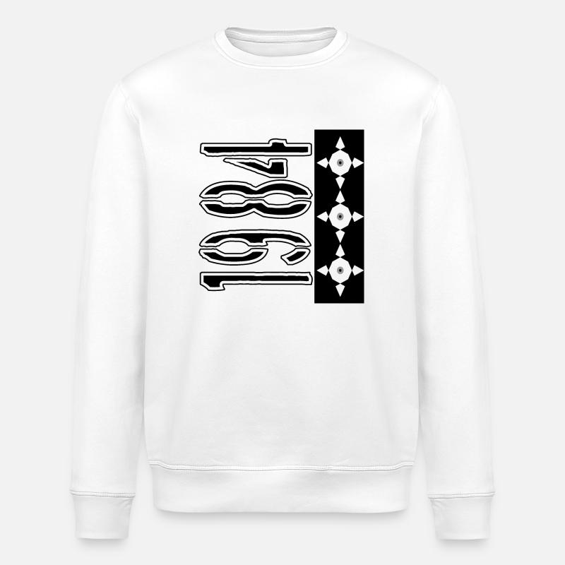 1984 with Plot Surveillance Camera - Stanley/Stella ROLLER Unisex Organic Sweatshirt - white