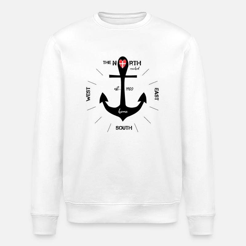 Anker Dänemark dänisch - Stanley/Stella Unisex Bio-Sweatshirt ROLLER - Weiß