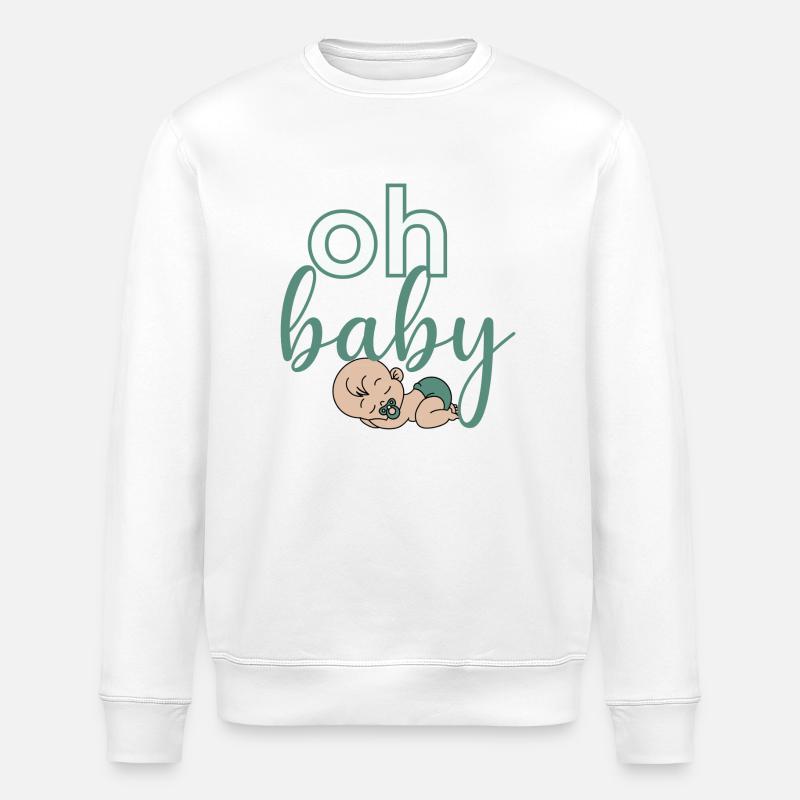 Oh Baby - Stanley/Stella Unisex Bio-Sweatshirt ROLLER - Weiß