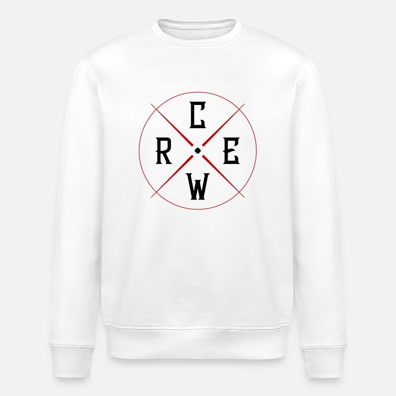 Crew Circle - Stanley/Stella ROLLER Unisex Organic Sweatshirt - white