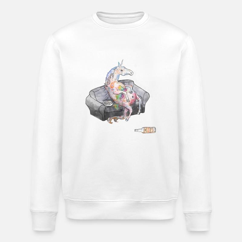 drunk_corn.png - Stanley/Stella Unisex Bio-Sweatshirt ROLLER - Weiß