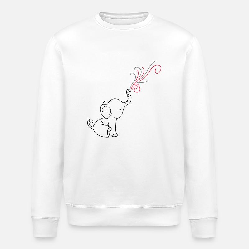 bébé elephant - Sweat bio ROLLER Stanley/Stella Unisexe - blanc