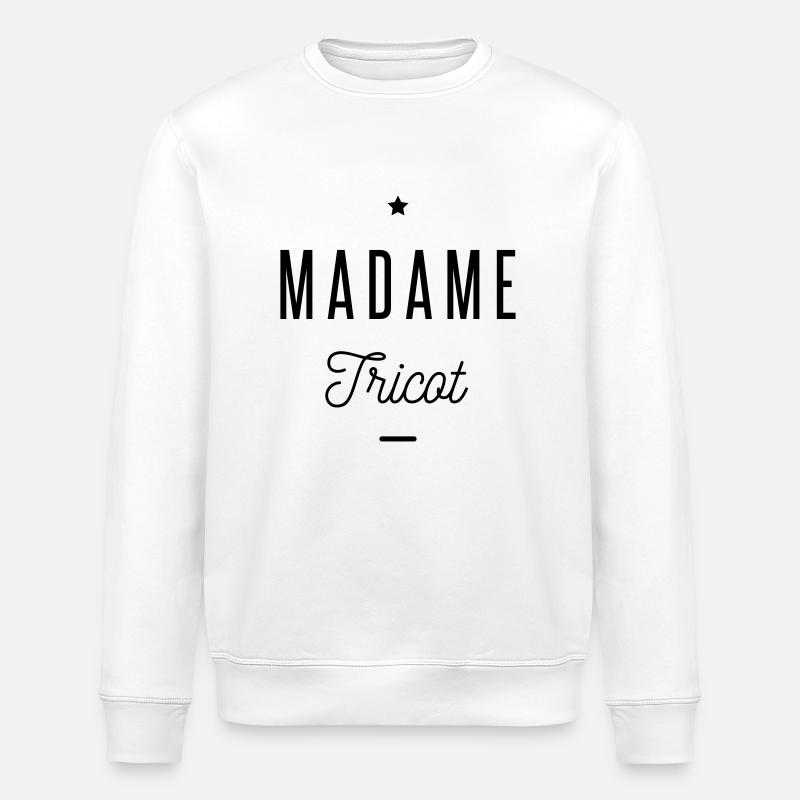 madame tricot - Sweat bio ROLLER Stanley/Stella Unisexe - blanc