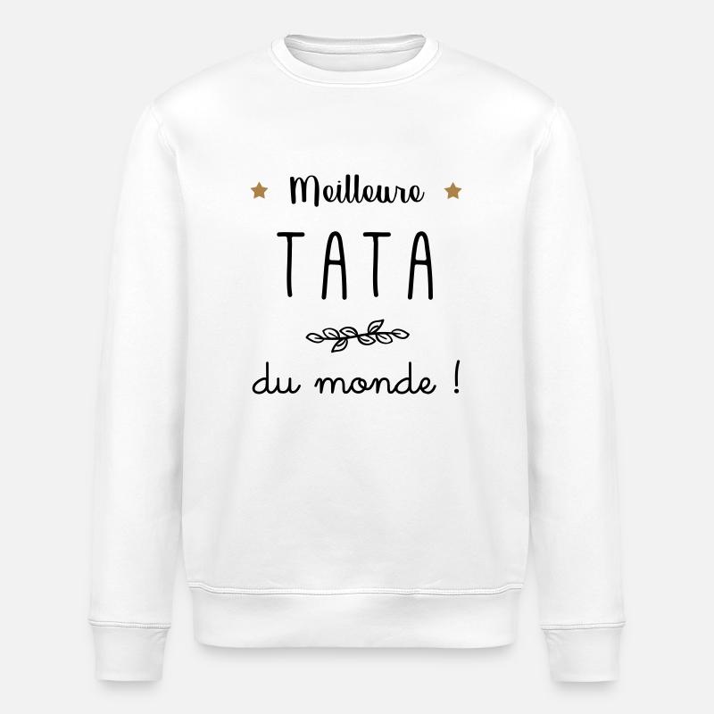 Meilleure tata du monde vecteur - Sweat bio ROLLER Stanley/Stella Unisexe - blanc