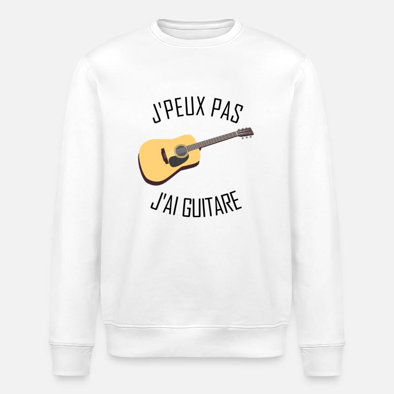 J'peux pas j'ai Guitare - Sweat bio ROLLER Stanley/Stella Unisexe - blanc
