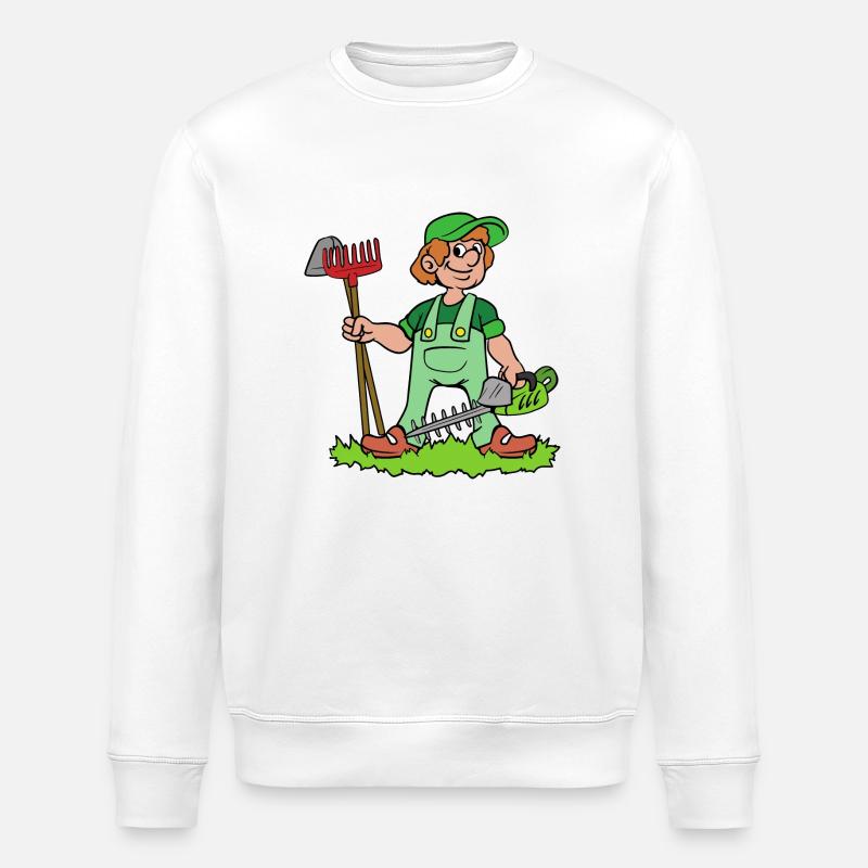 jardinier - Sweat bio ROLLER Stanley/Stella Unisexe - blanc