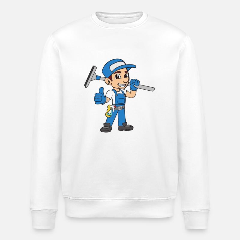 Gebäudereiniger Fensterputzer - Stanley/Stella Unisex Bio-Sweatshirt ROLLER - Weiß
