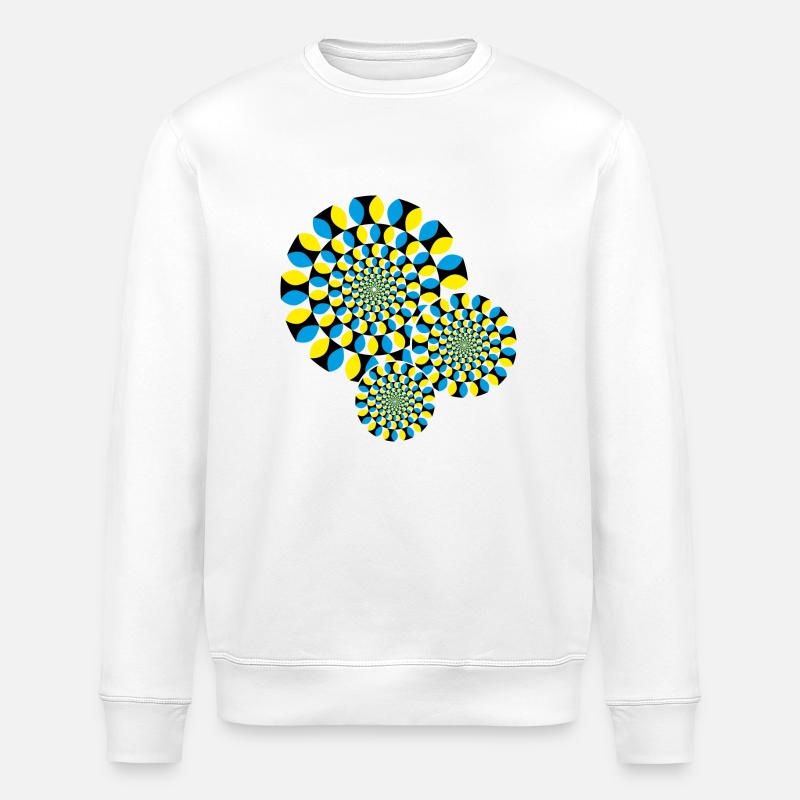 Optical Illusion - Stanley/Stella ROLLER Unisex Organic Sweatshirt - white