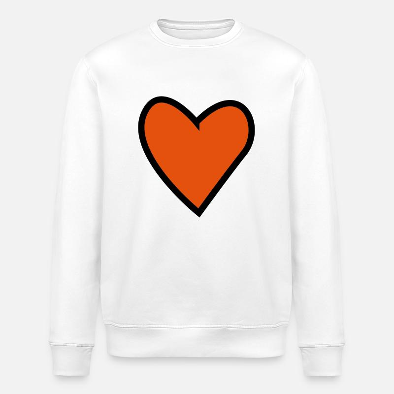 Herz - Stanley/Stella Unisex Bio-Sweatshirt ROLLER - Weiß
