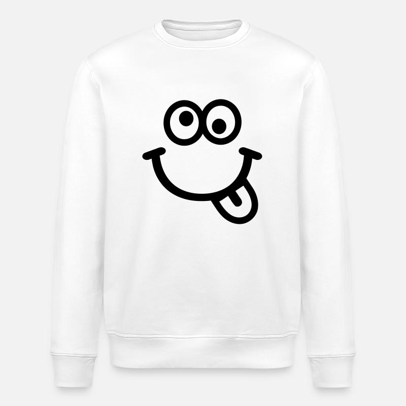 Smiley - Stanley/Stella Unisex Bio-Sweatshirt ROLLER - Weiß