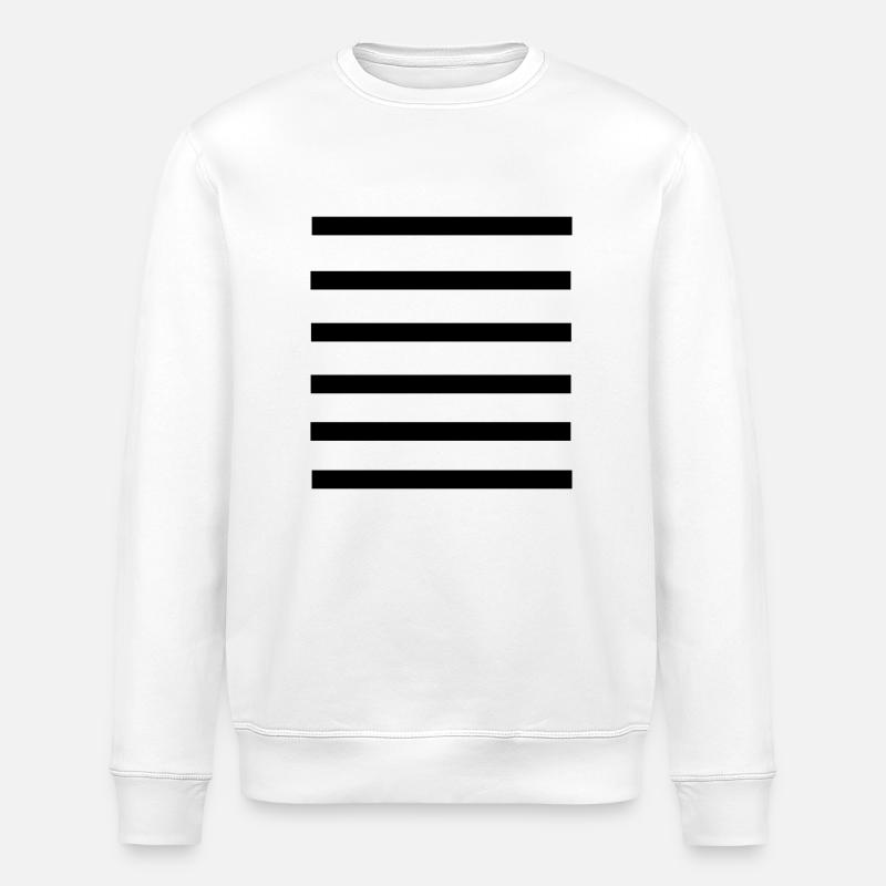 stripes_pattern_line - Stanley/Stella Unisex Bio-Sweatshirt ROLLER - Weiß