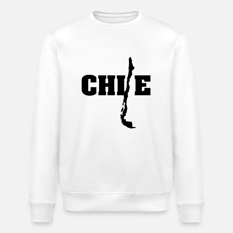 Chile (ID: 002004) - Stanley/Stella ROLLER Unisex Organic Sweatshirt - white