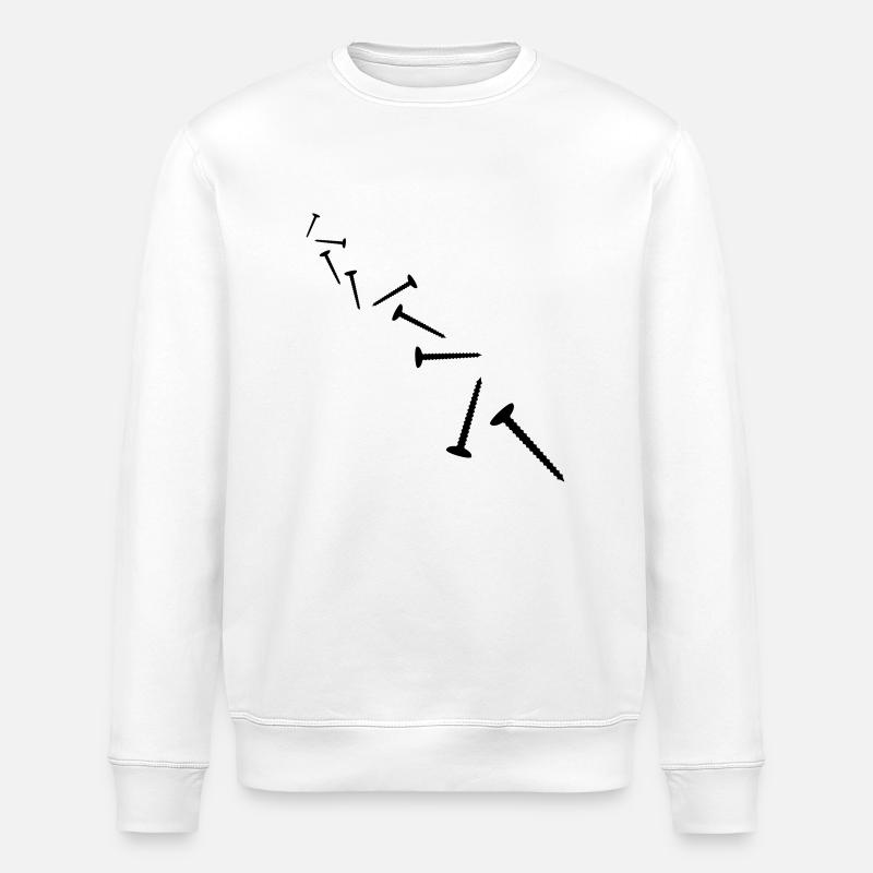 Screws Pattern - Stanley/Stella Unisex Bio-Sweatshirt ROLLER - Weiß