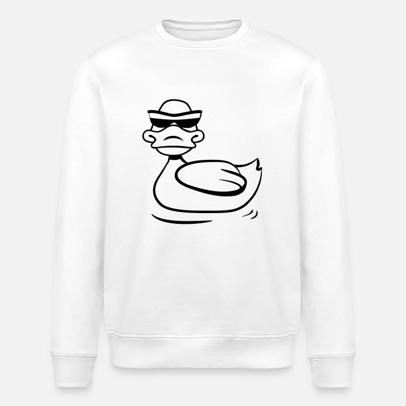 duck sunglasses - Stanley/Stella ROLLER Unisex Organic Sweatshirt - white