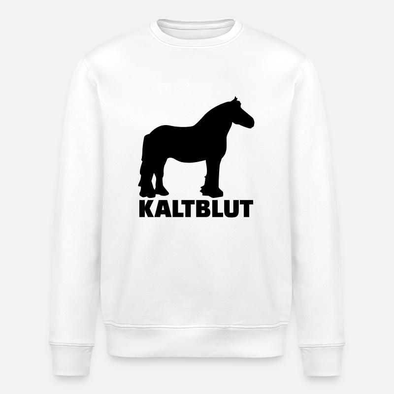 Kaltblut Pferd - Stanley/Stella Unisex Bio-Sweatshirt ROLLER - Weiß