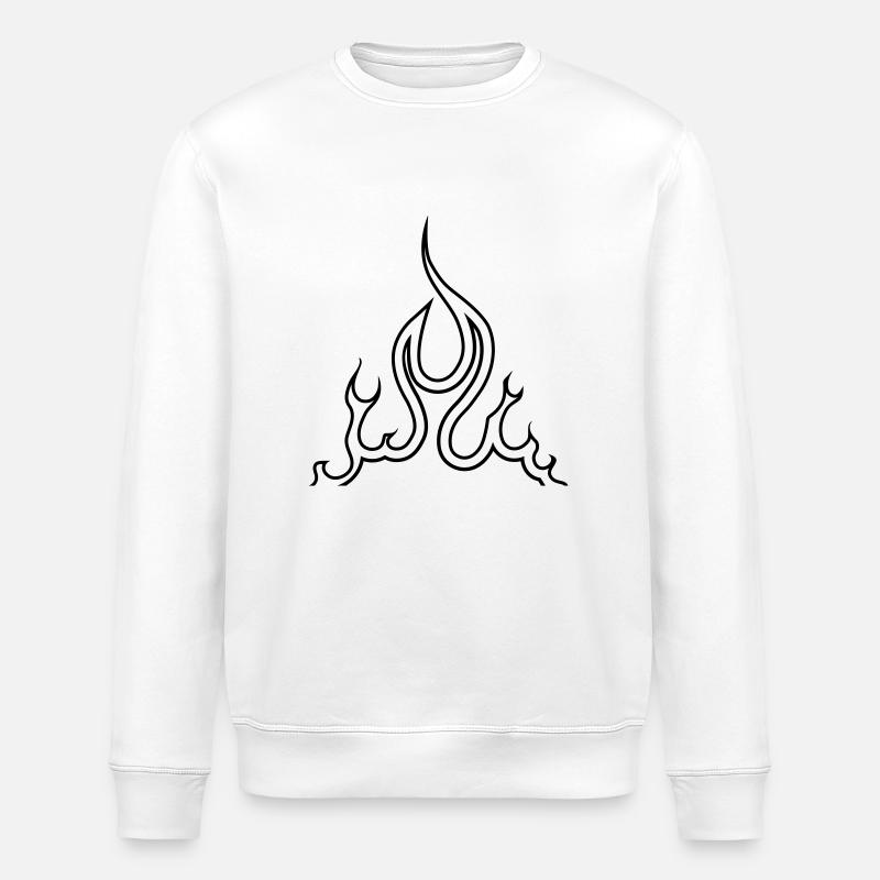 fire - Stanley/Stella ROLLER Unisex Organic Sweatshirt - white