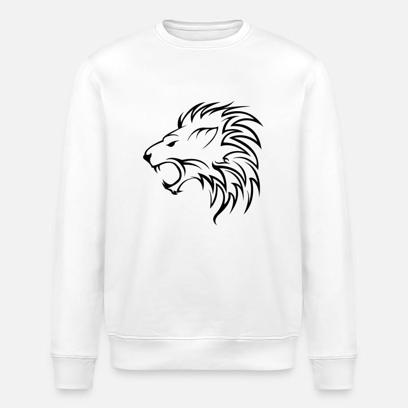 lion_01 - Stanley/Stella Unisex Bio-Sweatshirt ROLLER - Weiß