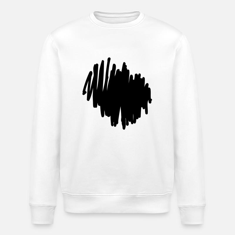 Scribble Gekritzel Hintergrund - Stanley/Stella ROLLER Unisex Organic Sweatshirt - white