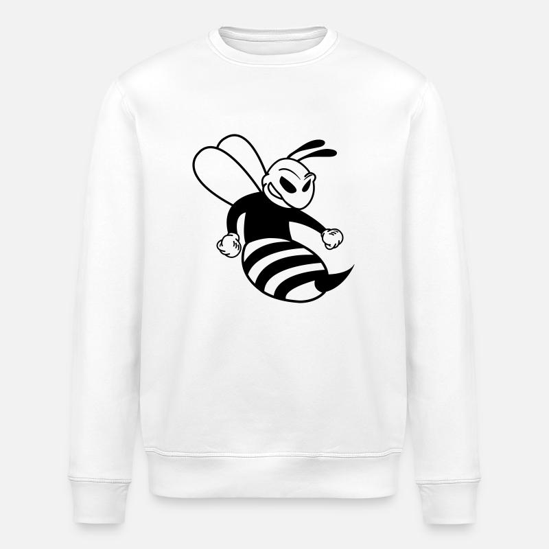 wespe_comic_01 - Stanley/Stella Unisex Bio-Sweatshirt ROLLER - Weiß