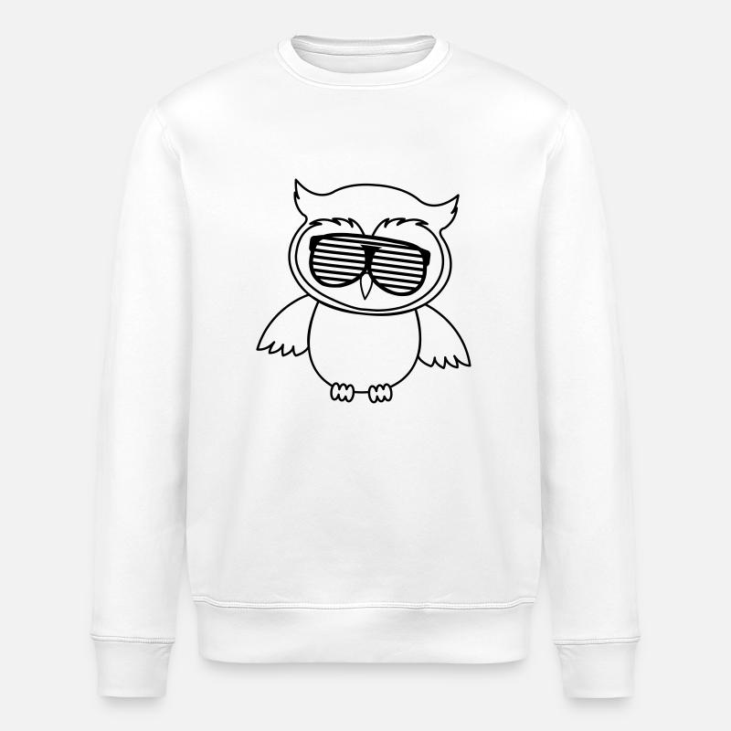 cool_owl_01 - Sweat bio ROLLER Stanley/Stella Unisexe - blanc