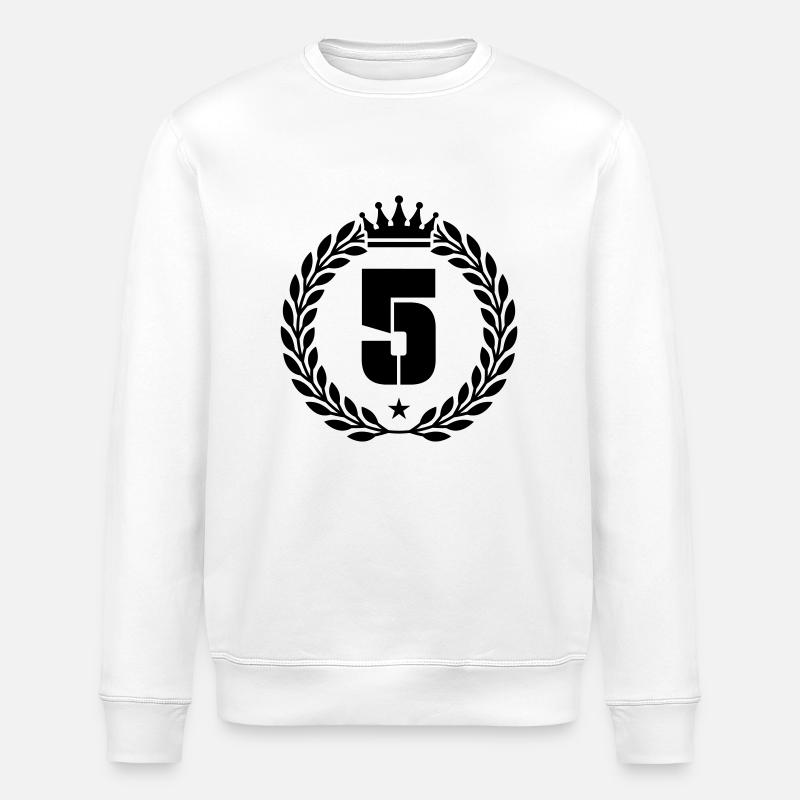 5 Crown - Stanley/Stella ROLLER Unisex Organic Sweatshirt - white