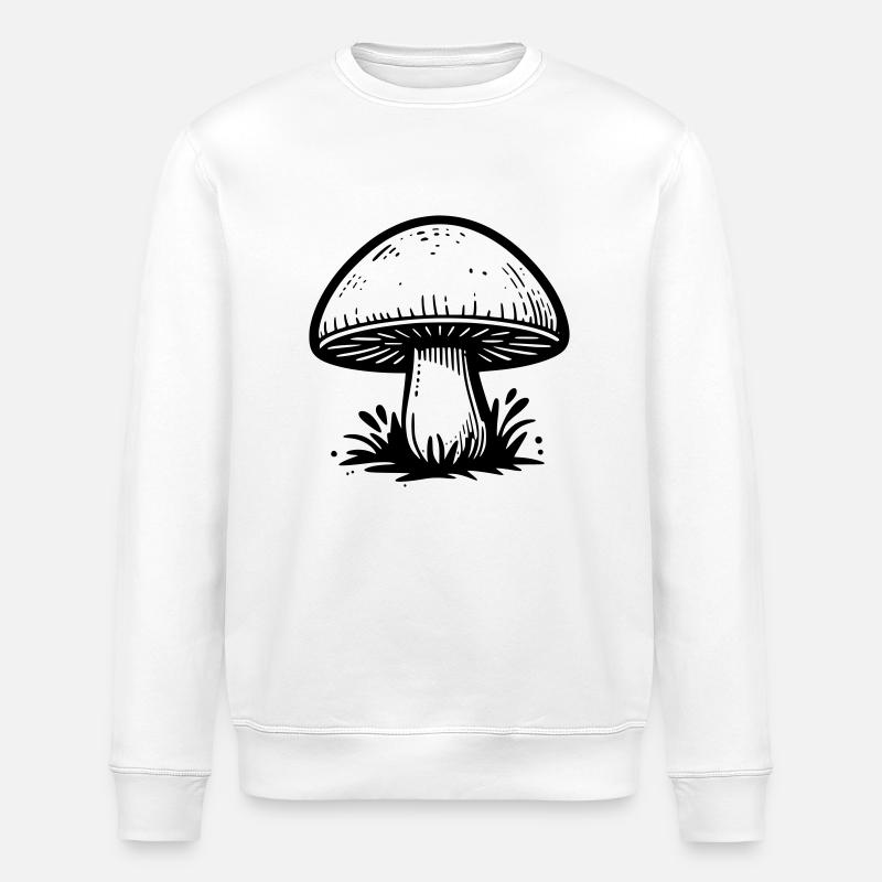 Pilz Champignon - Stanley/Stella Unisex Bio-Sweatshirt ROLLER - Weiß