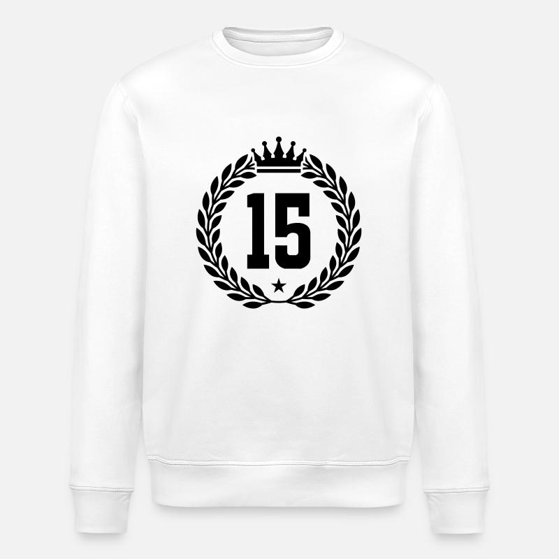 15 Couronne - Sweat bio ROLLER Stanley/Stella Unisexe - blanc