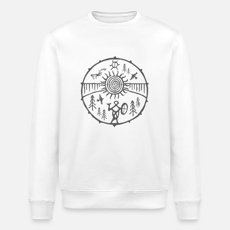 Schamane / Mutter Erde - Stanley/Stella Unisex Bio-Sweatshirt ROLLER - Weiß