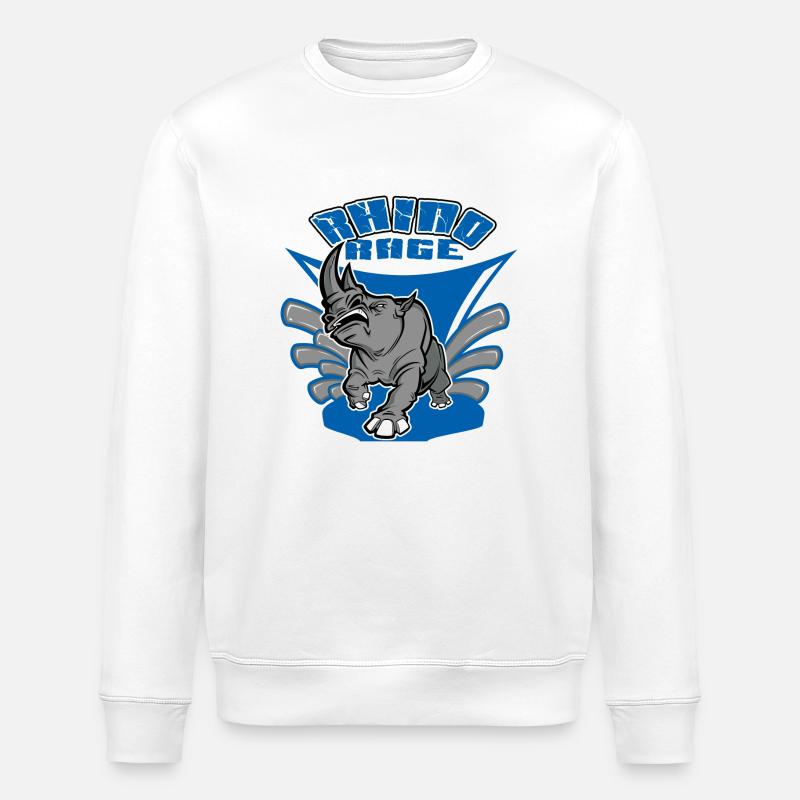 Rinozerus - Stanley/Stella Unisex Bio-Sweatshirt ROLLER - Weiß