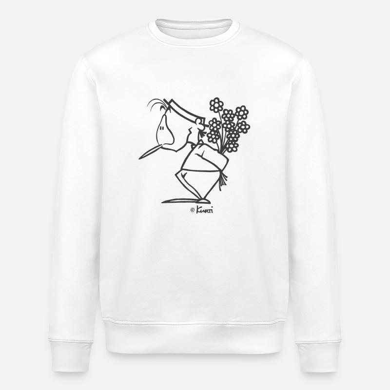 Kurti Blumen - Stanley/Stella Unisex Bio-Sweatshirt ROLLER - Weiß