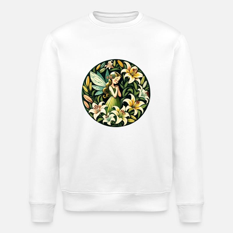 Lilien-Fee - Stanley/Stella Unisex Bio-Sweatshirt ROLLER - Weiß