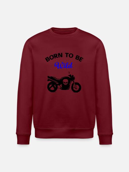 motorcycle - Stanley/Stella ROLLER Unisex Organic Sweatshirt - white