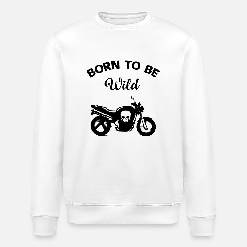 motocyclette - Sweat bio ROLLER Stanley/Stella Unisexe - blanc