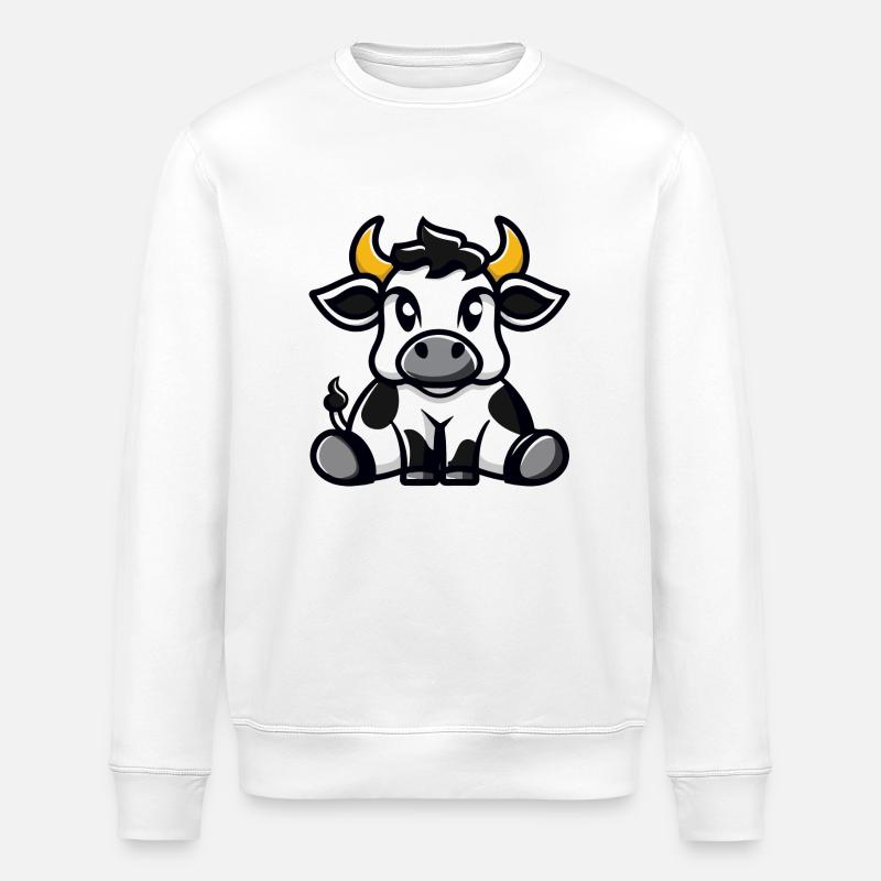 kuh - Stanley/Stella Unisex Bio-Sweatshirt ROLLER - Weiß