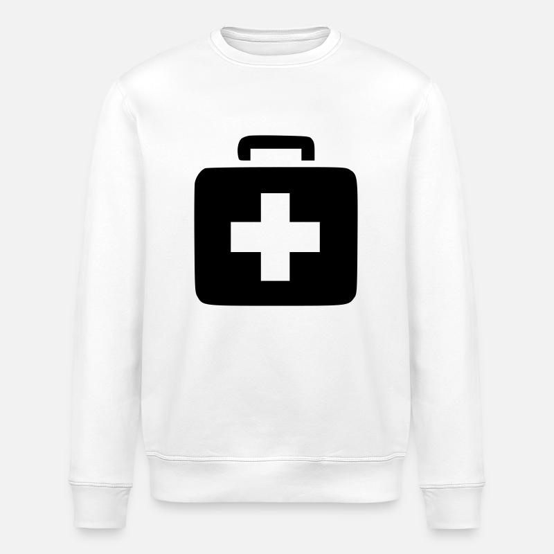 Doctor's kit - Stanley/Stella ROLLER Unisex Organic Sweatshirt - white
