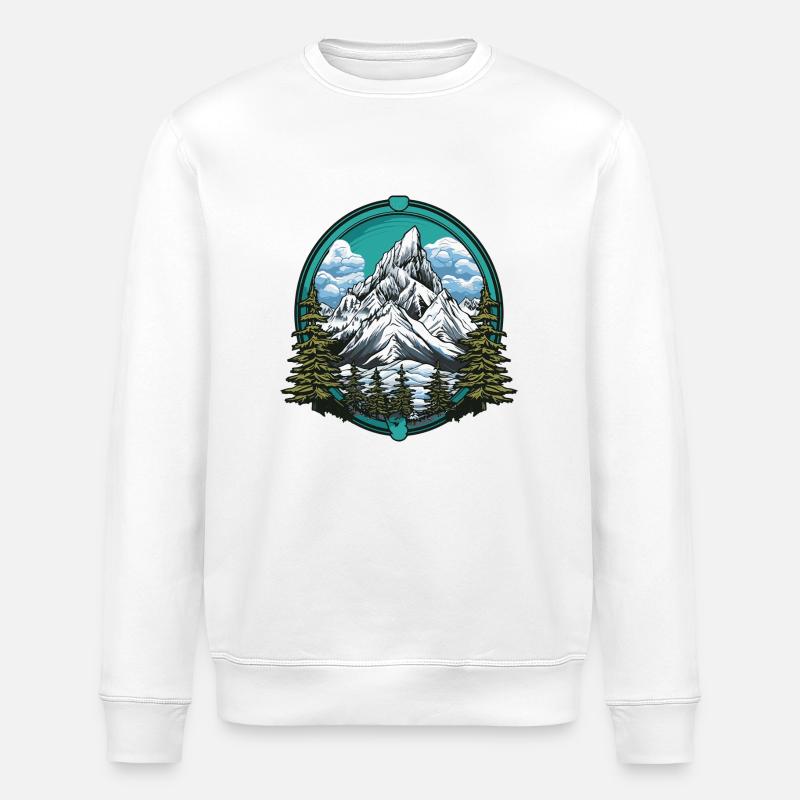 Monts de Berge - Sweat bio ROLLER Stanley/Stella Unisexe - blanc