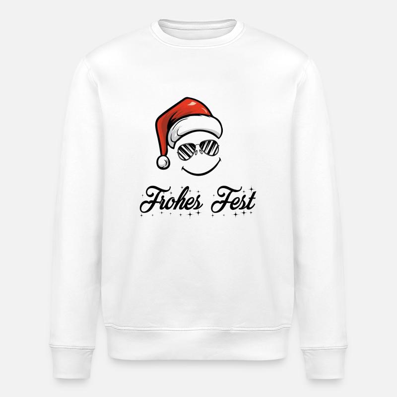 frohes fest nikolaus - Stanley/Stella Unisex Bio-Sweatshirt ROLLER - Weiß