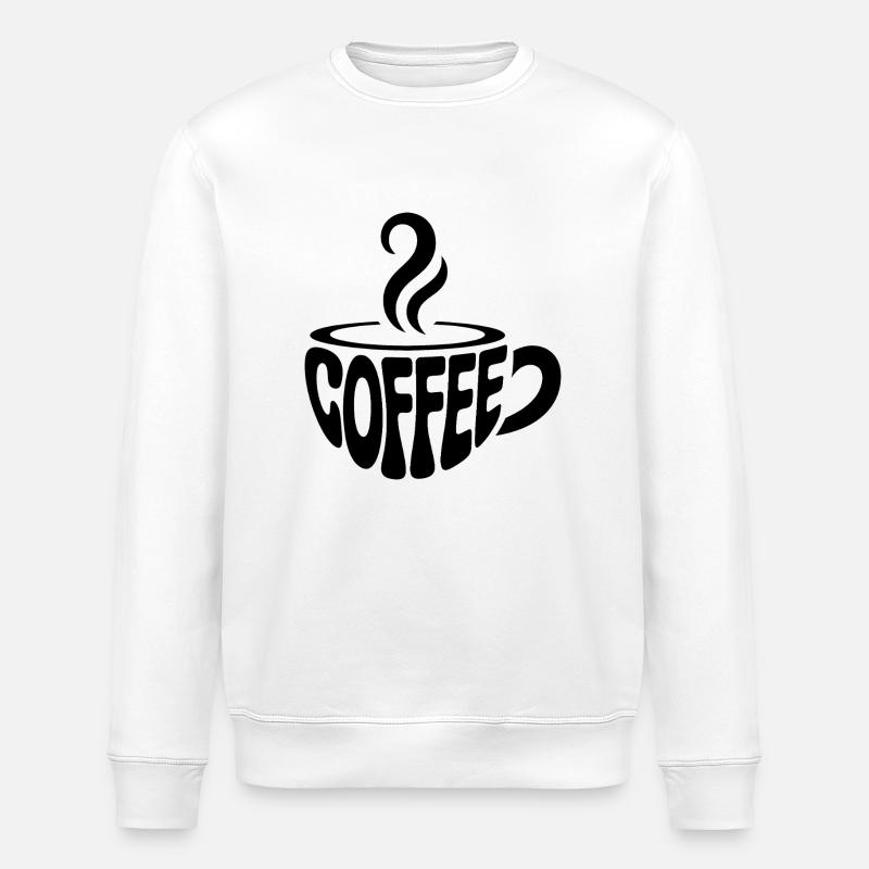 Coffee - Cool Café Logo - Sweat bio ROLLER Stanley/Stella Unisexe - blanc