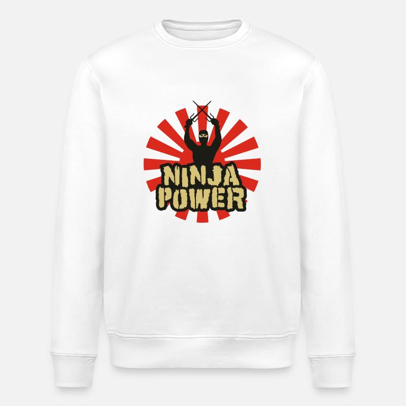 Ninja Power - Sweat bio ROLLER Stanley/Stella Unisexe - blanc