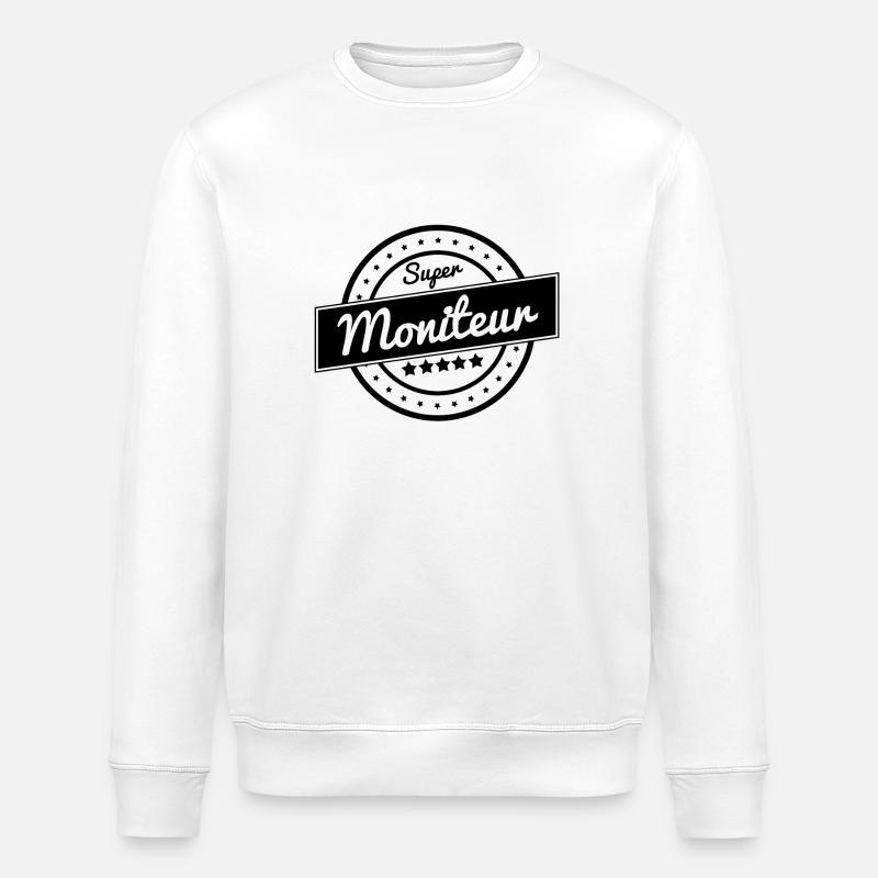 Super moniteur - Sweat bio ROLLER Stanley/Stella Unisexe - blanc