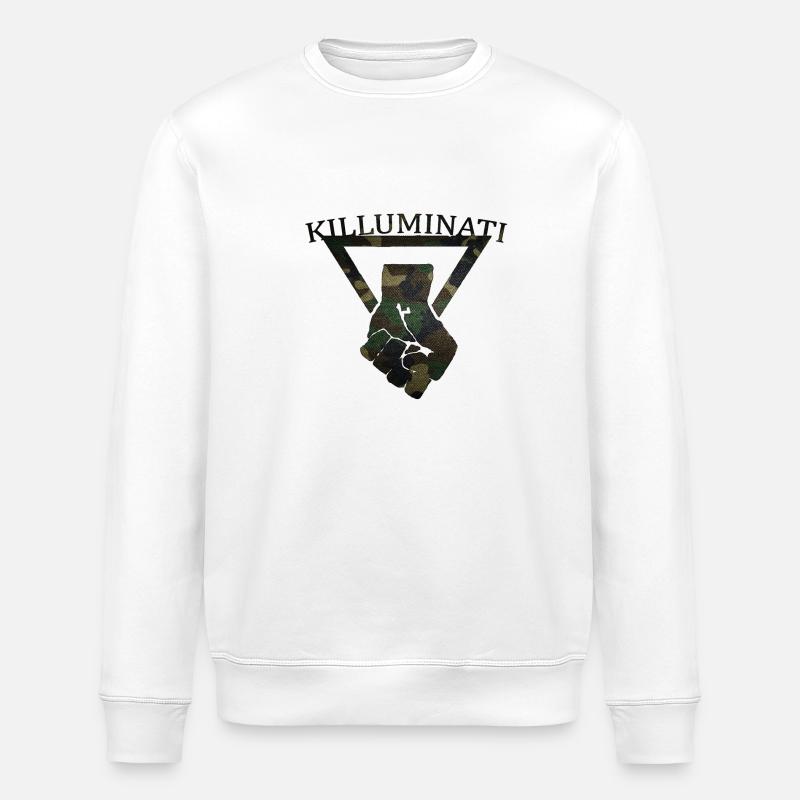 Killuminati Camouflage Jeans Look - Stanley/Stella Unisex Bio-Sweatshirt ROLLER - Weiß