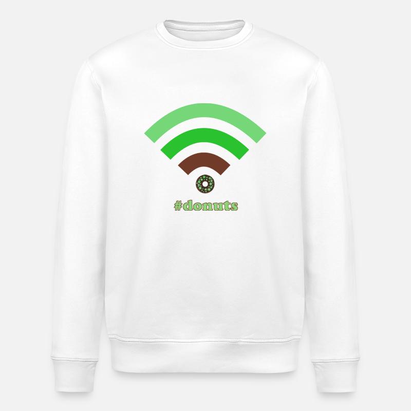 wifi donuts - Stanley/Stella Unisex Bio-Sweatshirt ROLLER - Weiß