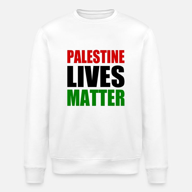 palestine lives matter - Stanley/Stella Unisex Bio-Sweatshirt ROLLER - Weiß