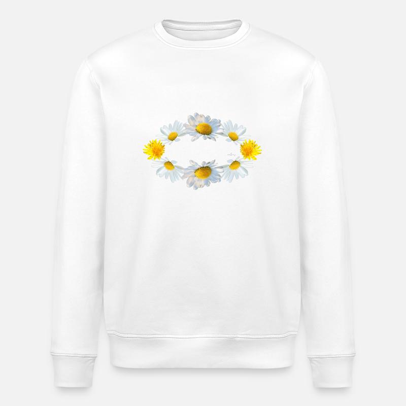 Printemps Vibrations printanières Fleurs - Sweat bio ROLLER Stanley/Stella Unisexe - blanc