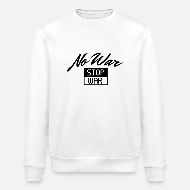 No War Stop War - Stanley/Stella Unisex Bio-Sweatshirt ROLLER - Weiß